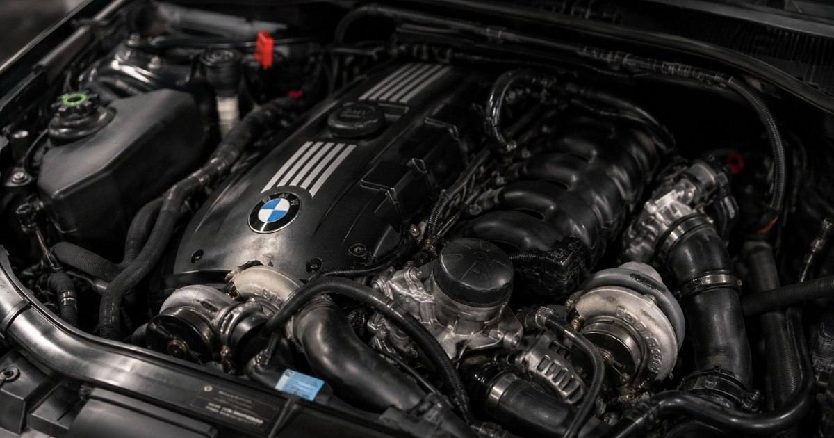 BMW N54 twin-turbo inline-six engine bay